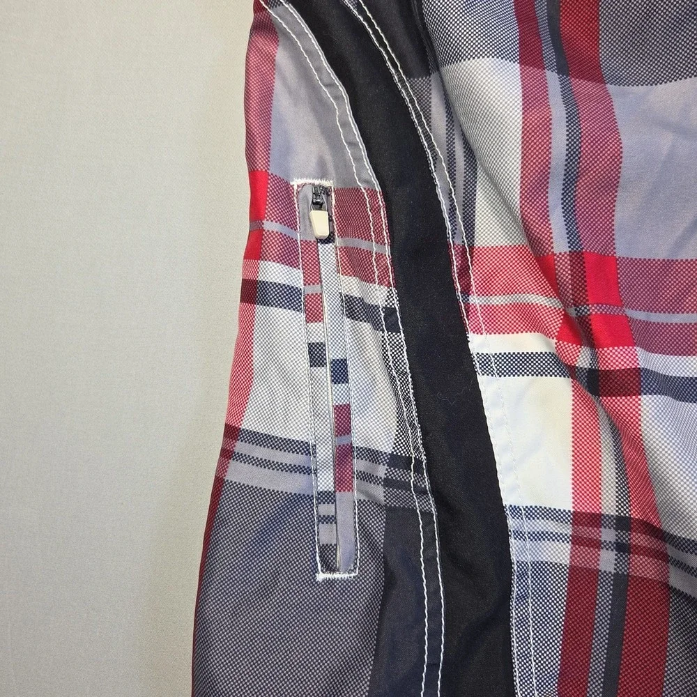 OP Ocean Pacific Mens Swim Trunks Board Shorts Medium 32-34 Grey Plaid Mesh Line